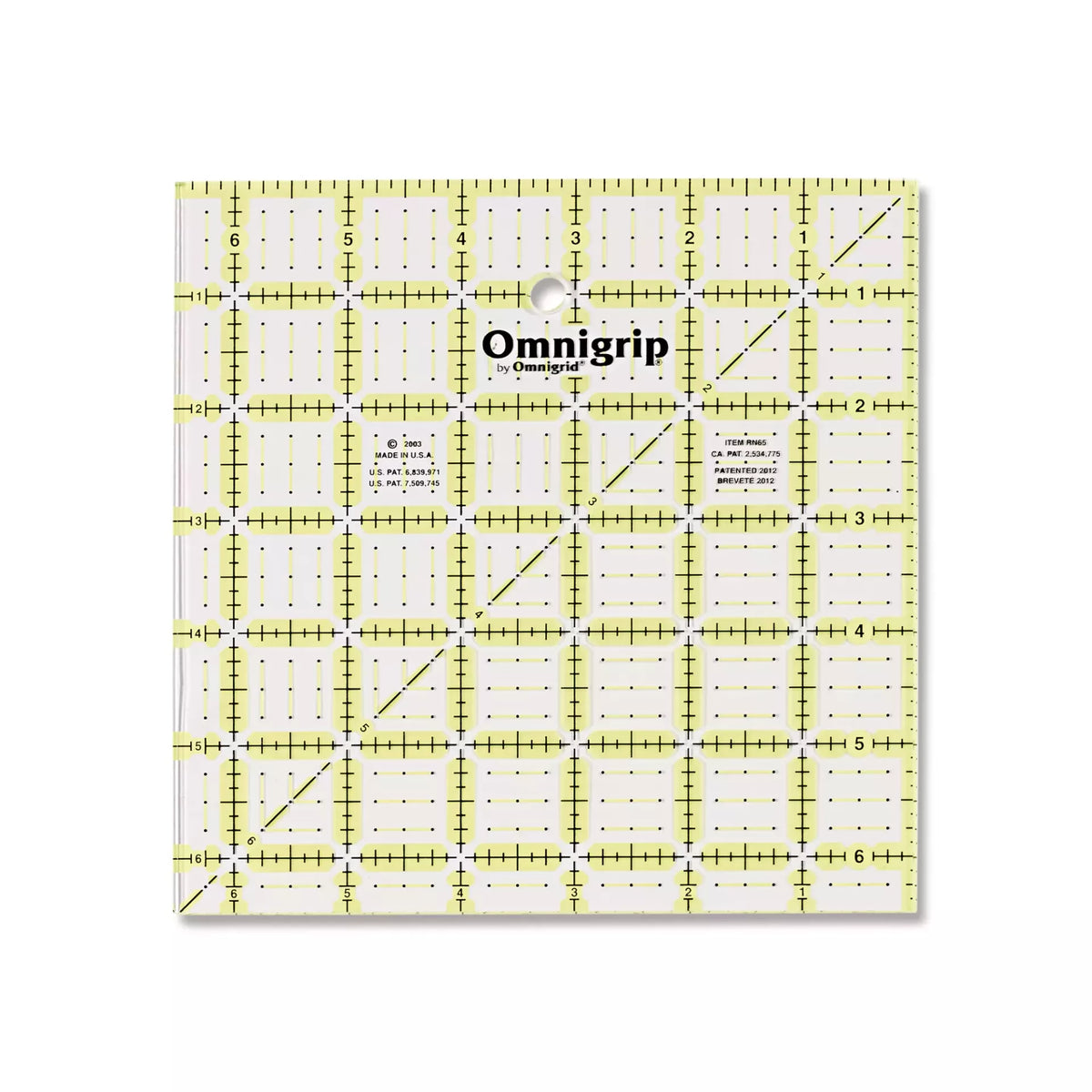 Prym Omnigrip Non-Slip Ruler - 6.5 × 6.5 in