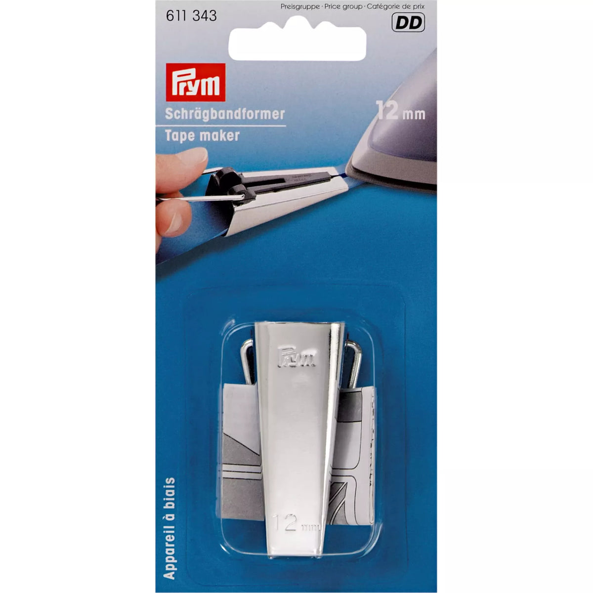 Prym Tape Maker For Folding Bias Binding - 12 mm