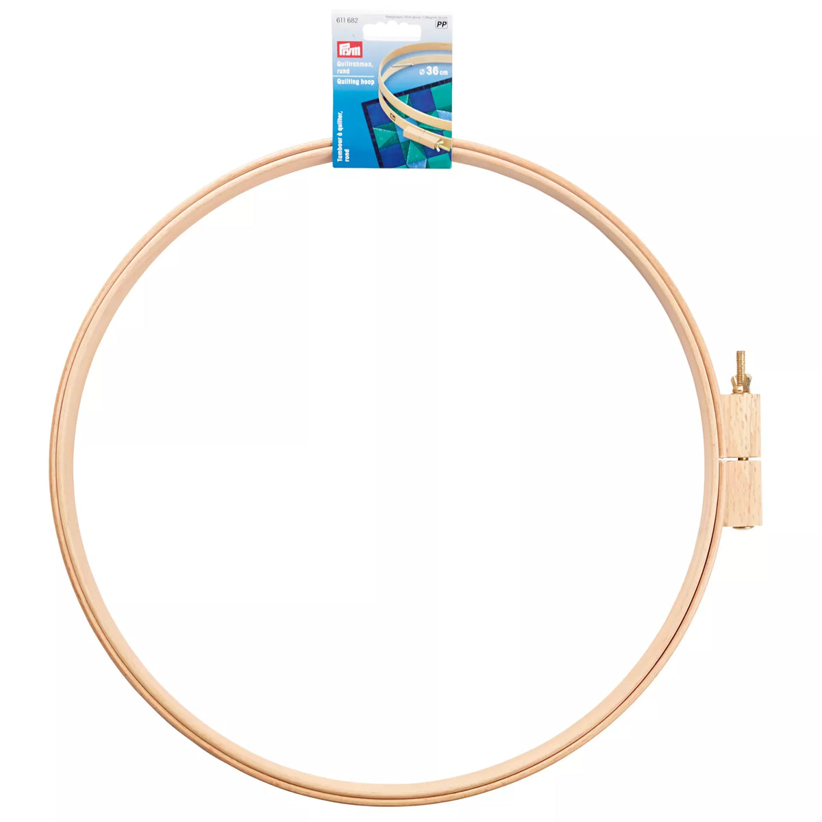 Prym Quilting Hoop Beechwood with Screw - 23 mm × 36 cm