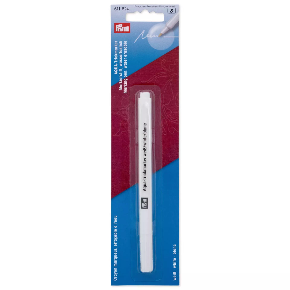 Prym Aqua Marking Pen, Water-Erasable - White