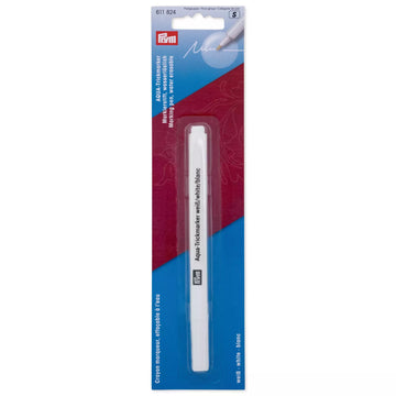 Prym Aqua Marking Pen, Water-Erasable - White