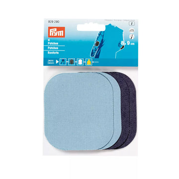 Prym Iron-On Denim Patches - Light Blue / Dark Blue