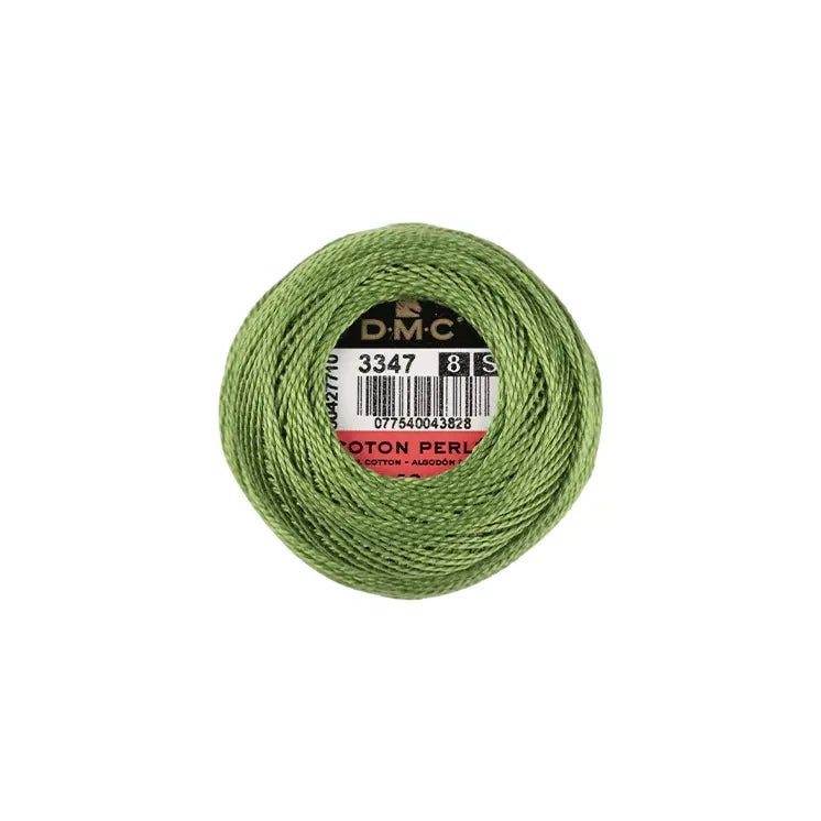 DMC Coton Perlé 8 Embroidery Thread (The Green Shades) (3347)