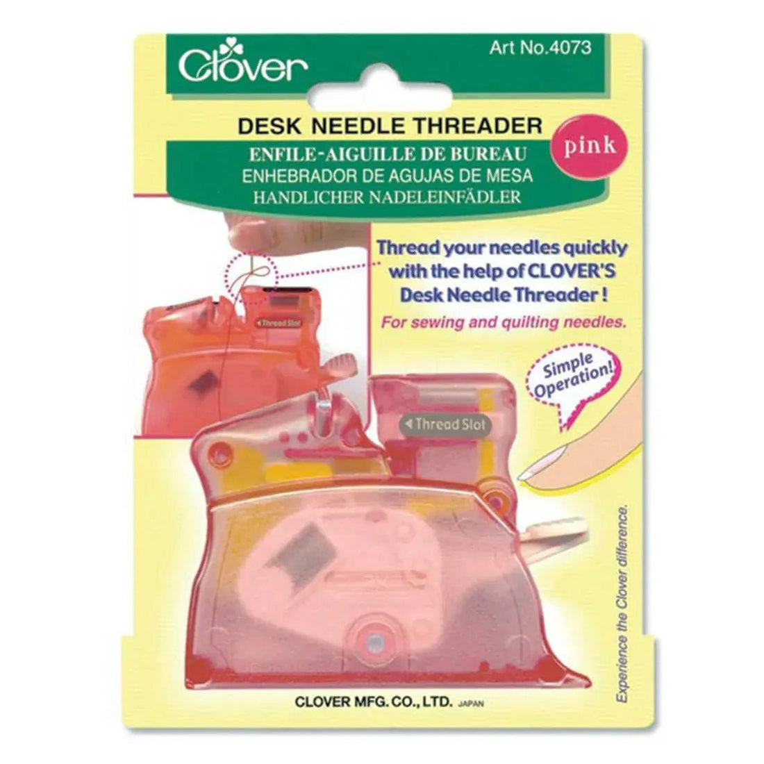 Clover Desk Needle Threader (Red)