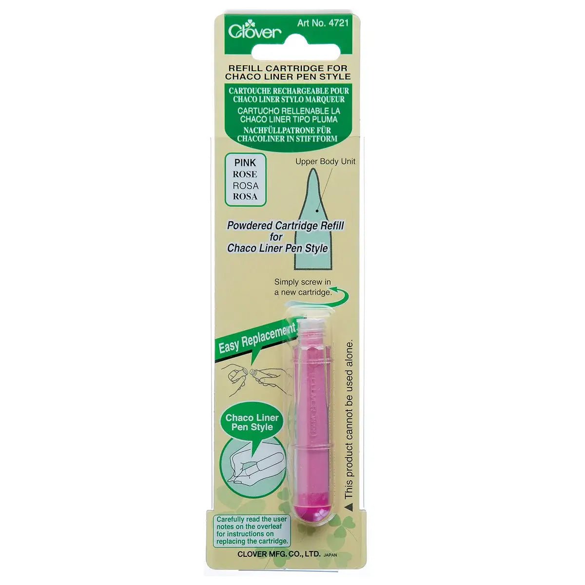 Clover Chaco Liner Pen Style Refill Cartridge
