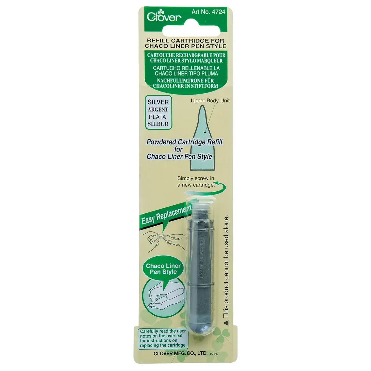 Clover Chaco Liner Pen Style Refill Cartridge