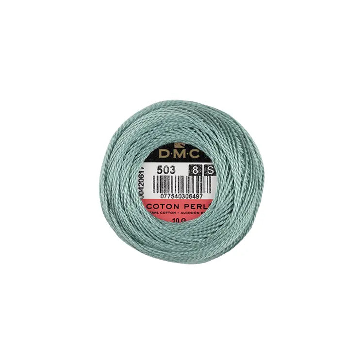 DMC Coton Perlé 8 Embroidery Thread (The Green Shades) (3813)