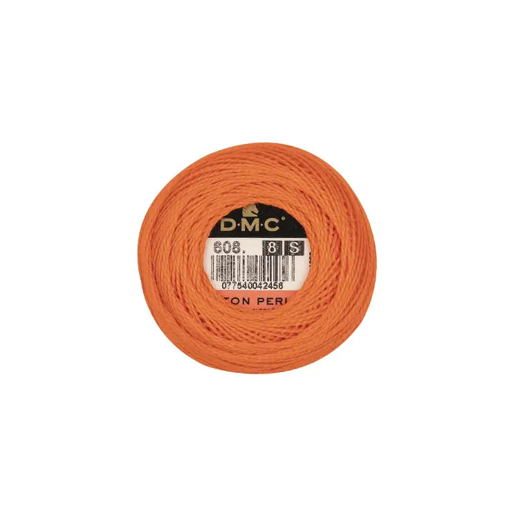 DMC Coton Perlé 8 Embroidery Thread (The Orange Shades) (608)