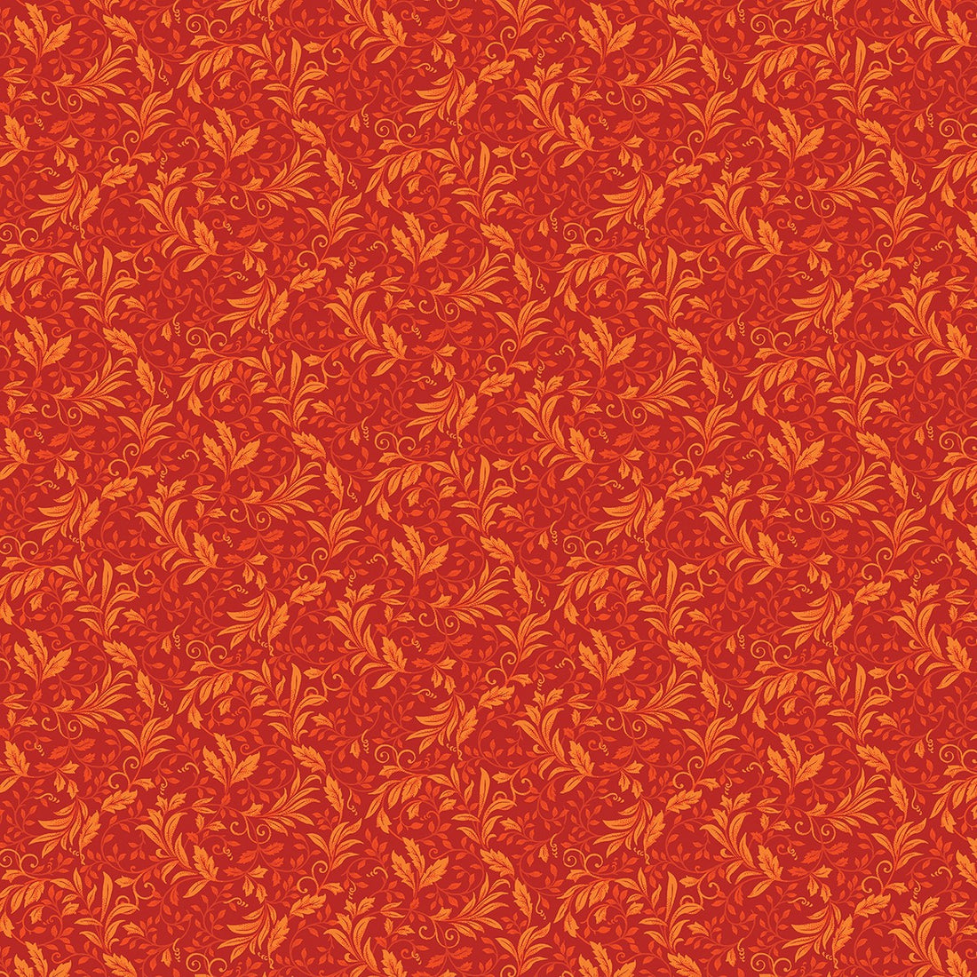 Garden Vine in Persimmon quilting fabric by Benartex