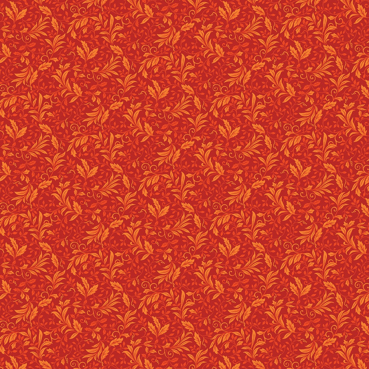 Garden Vine in Persimmon quilting fabric by Benartex