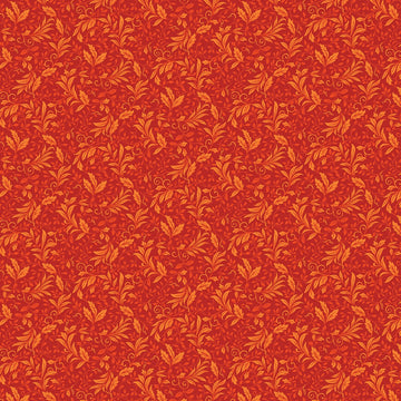 Garden Vine in Persimmon quilting fabric by Benartex