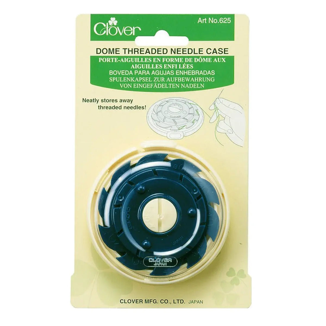 Clover Dome Threaded Needle Case