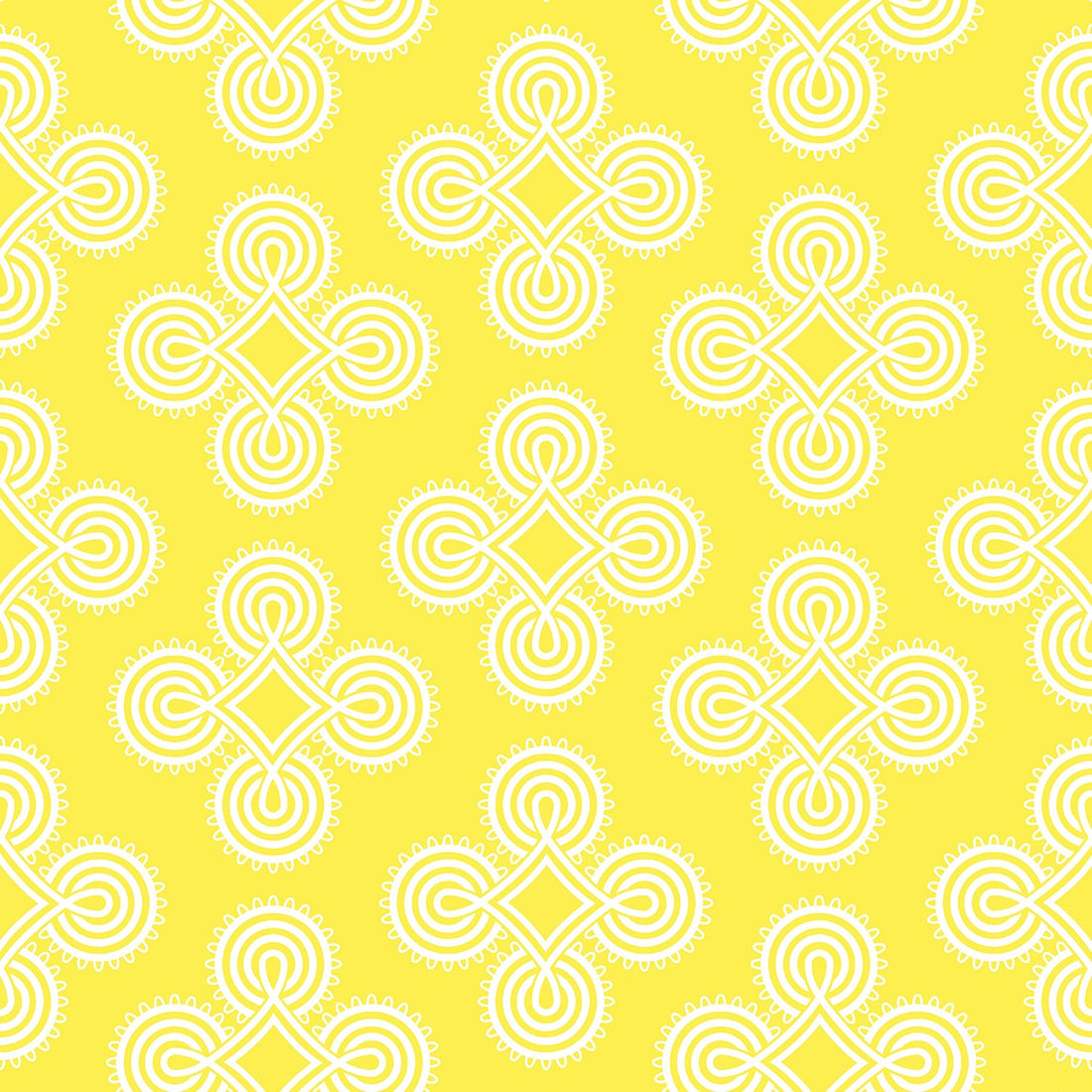 Medallion Yellow in Yellow quilting fabric by Benartex