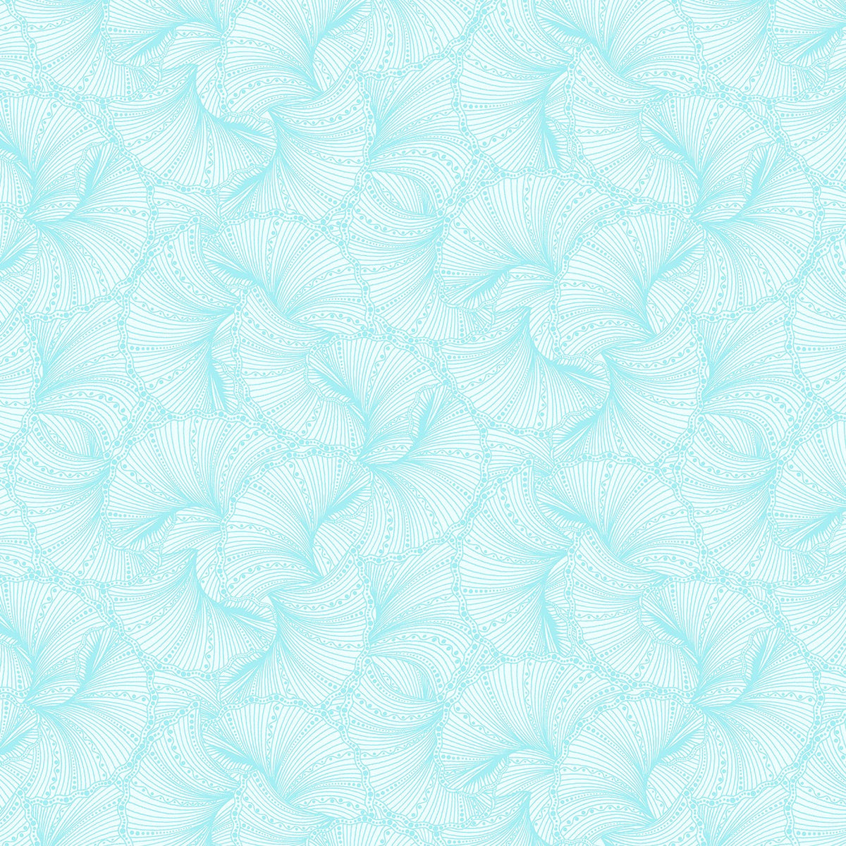Fanfare in Light Turquoise quilting fabric by Benartex