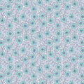 Fun Flowers in Aqua quilting fabric by Benartex