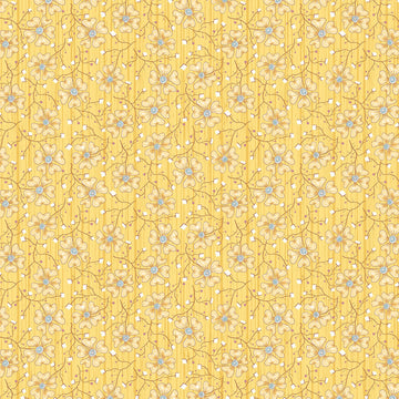 Fun Flowers in Yellow quilting fabric by Benartex