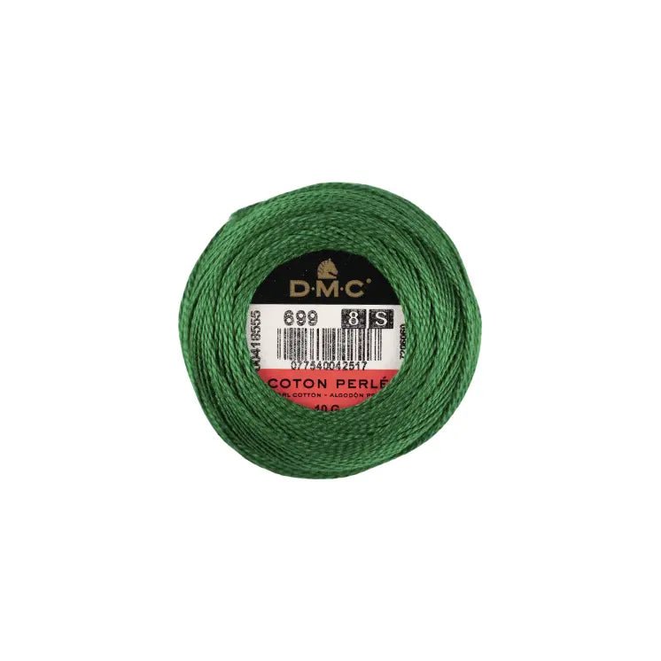 DMC Coton Perlé 8 Embroidery Thread (The Green Shades) (699)