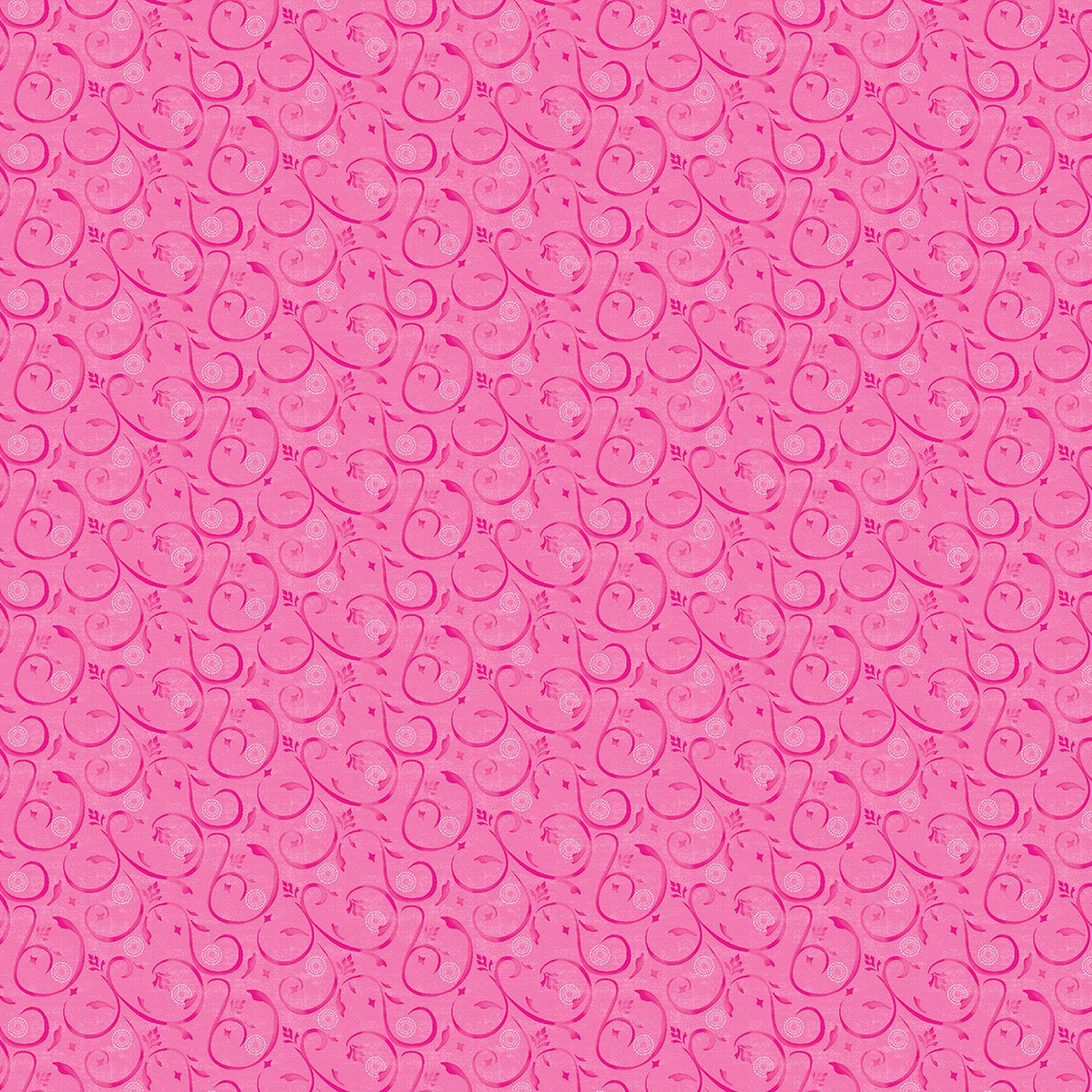 Happy Swirl in Pink quilting fabric by Benartex