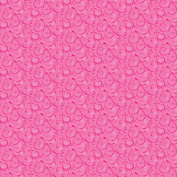 Happy Swirl in Pink quilting fabric by Benartex