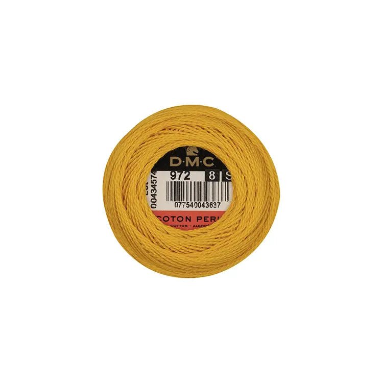 DMC Coton Perlé 8 Embroidery Thread (The Yellow Shades) (972)
