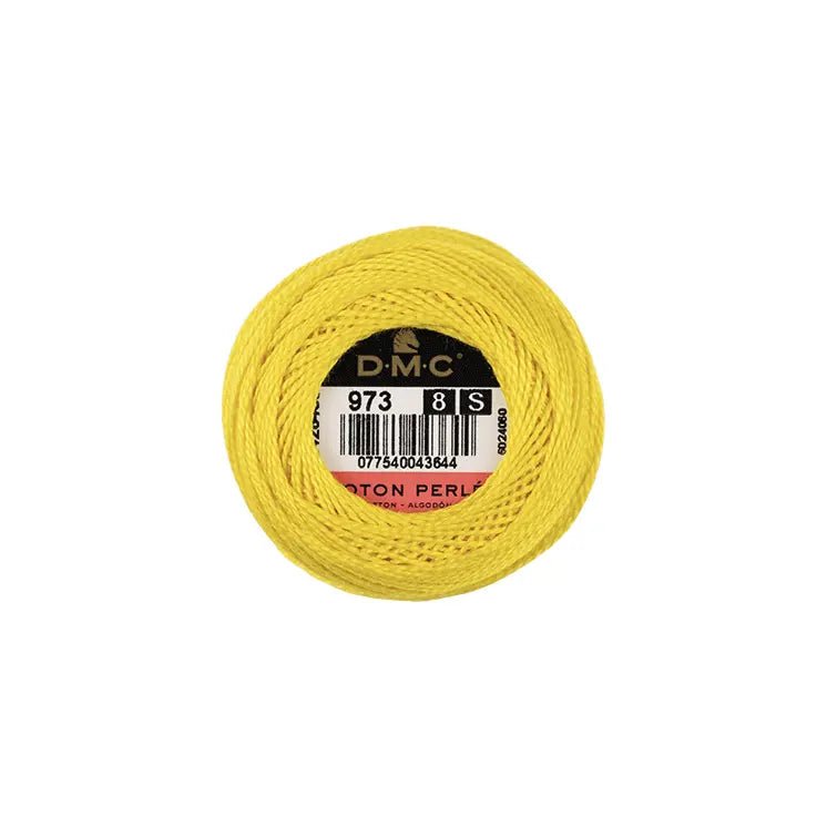 DMC Coton Perlé 8 Embroidery Thread (The Yellow Shades) (973)