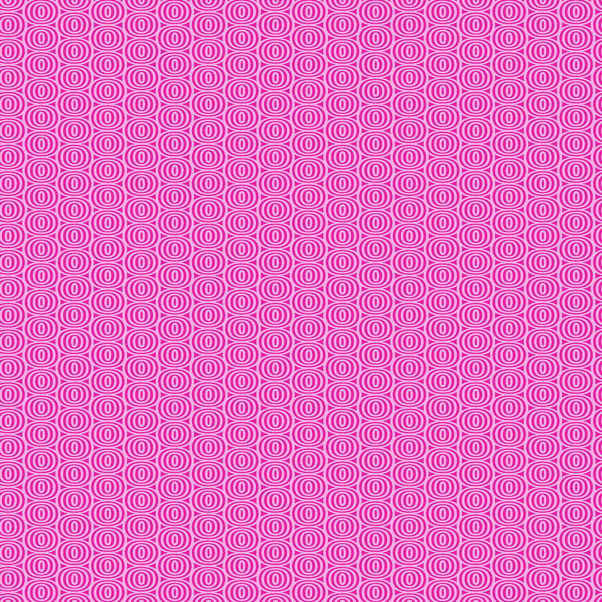 Optic Circles in Pink quilting fabric by Benartex