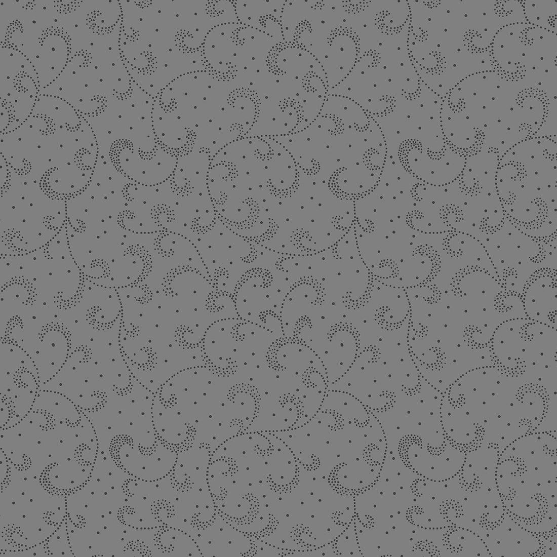 Swirling Scroll in Gray Smoke quilting fabric by Benartex