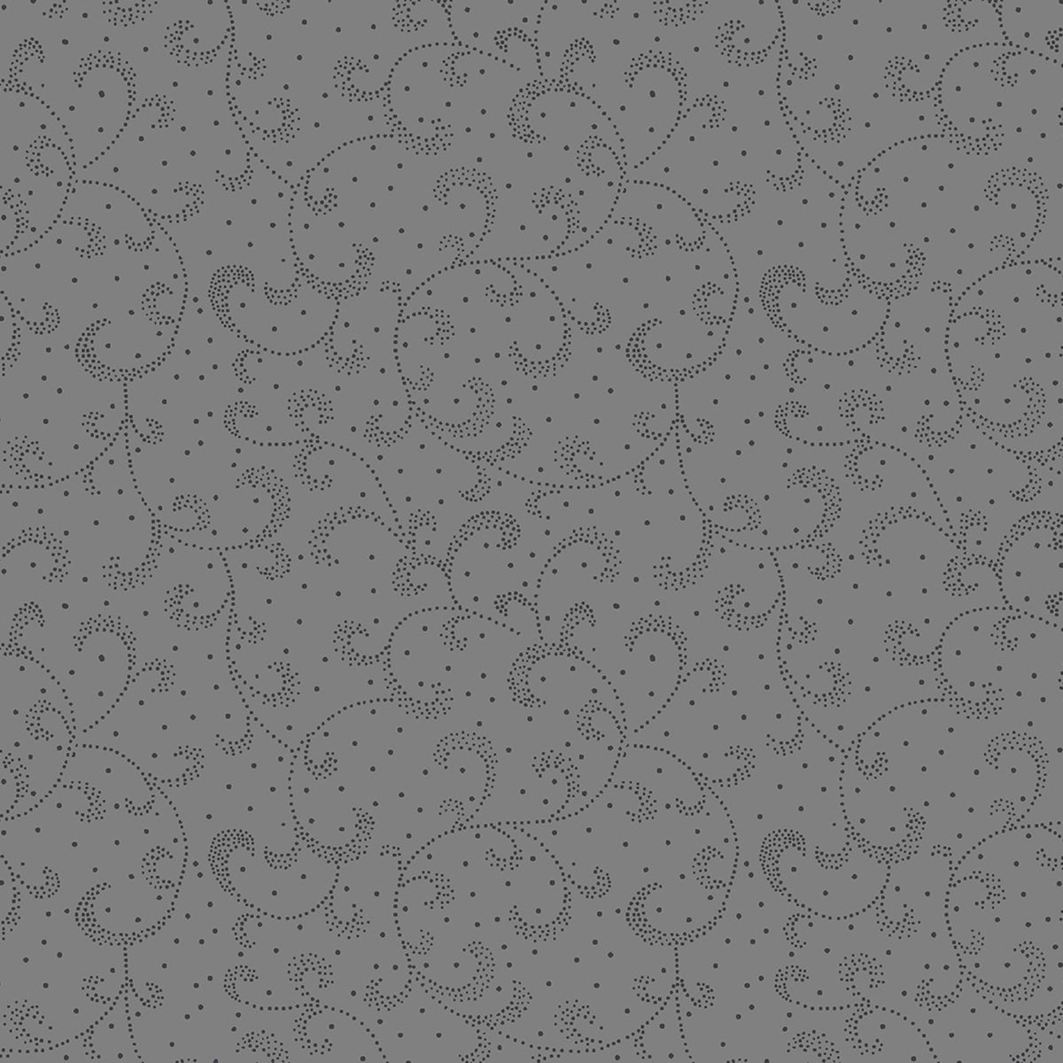 Swirling Scroll in Gray Smoke quilting fabric by Benartex