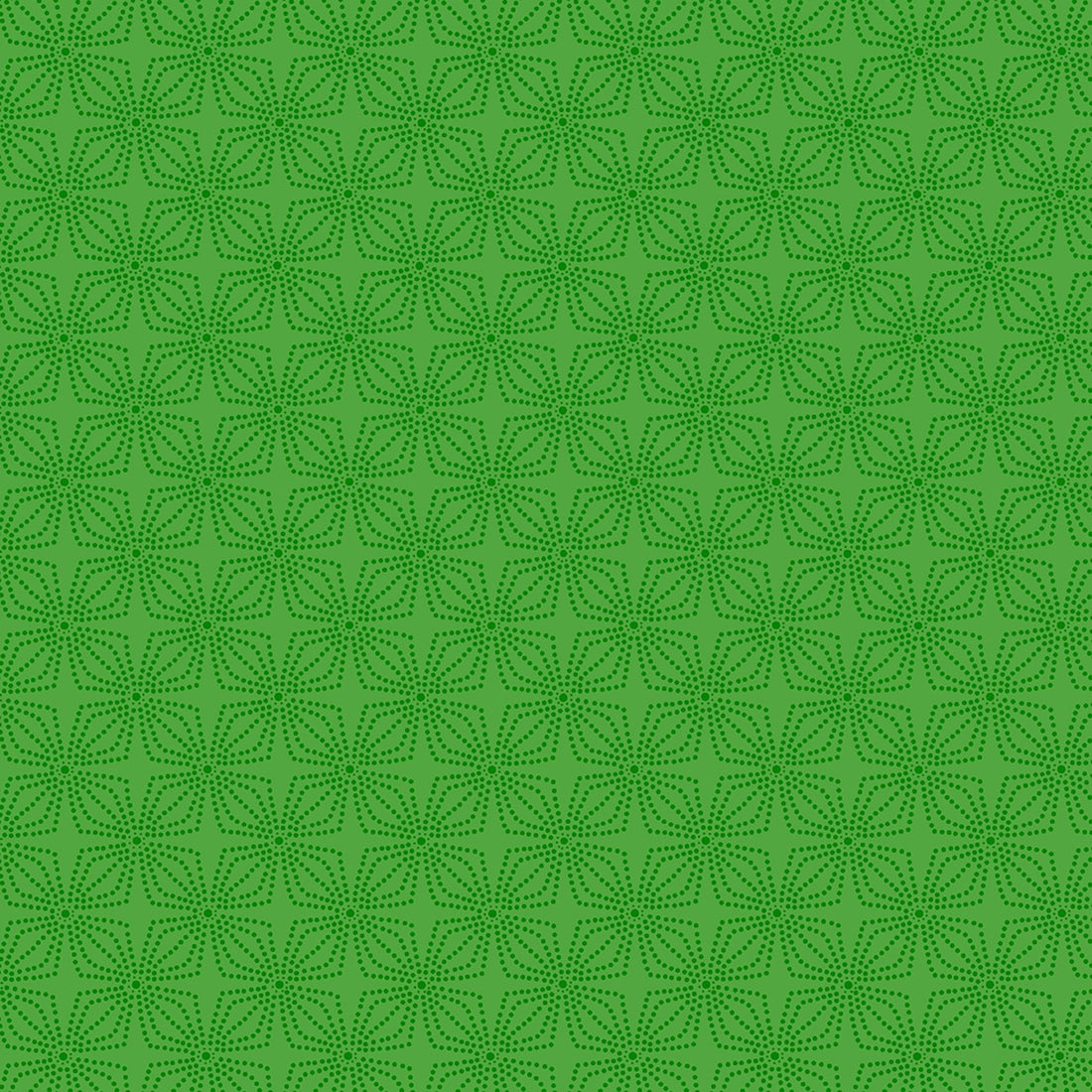 Geo Bloom in Green quilting fabric by Benartex