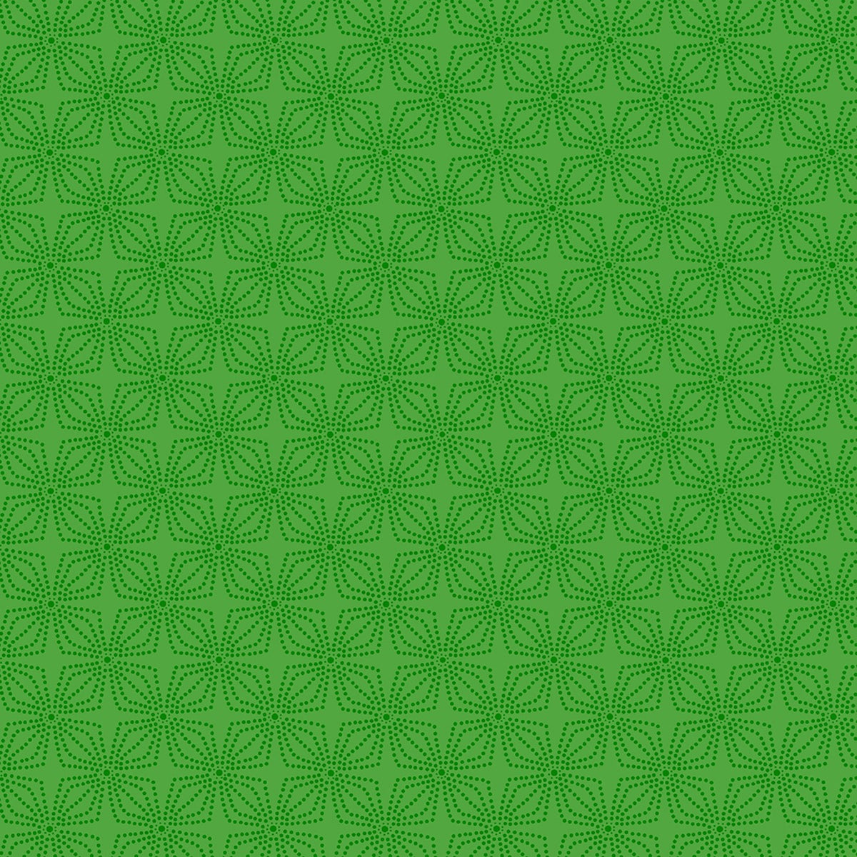 Geo Bloom in Green quilting fabric by Benartex