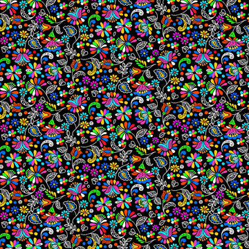 Garden Party in Black quilting fabric by Benartex