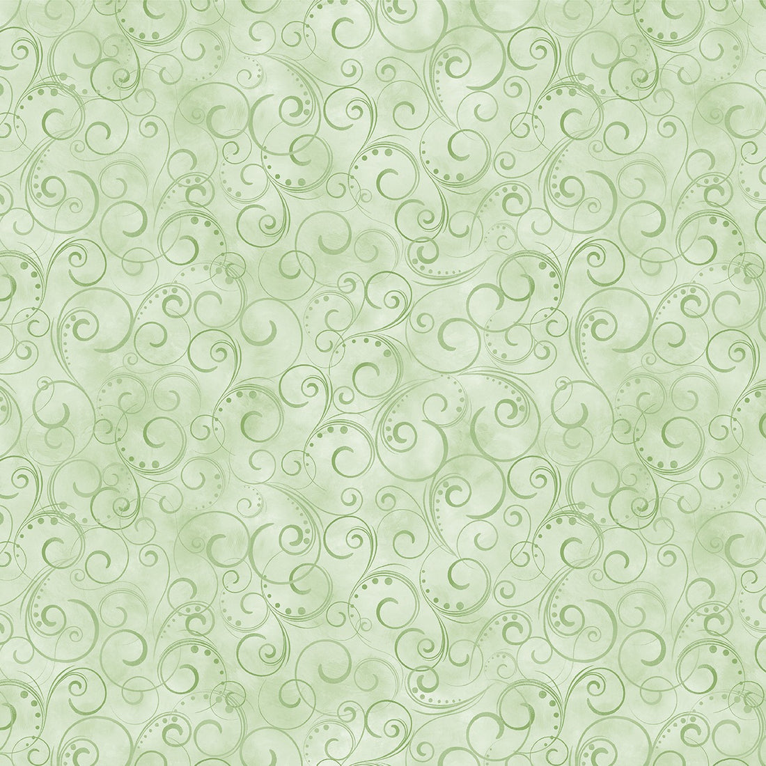Breezy Scroll in Sage quilting fabric by Benartex