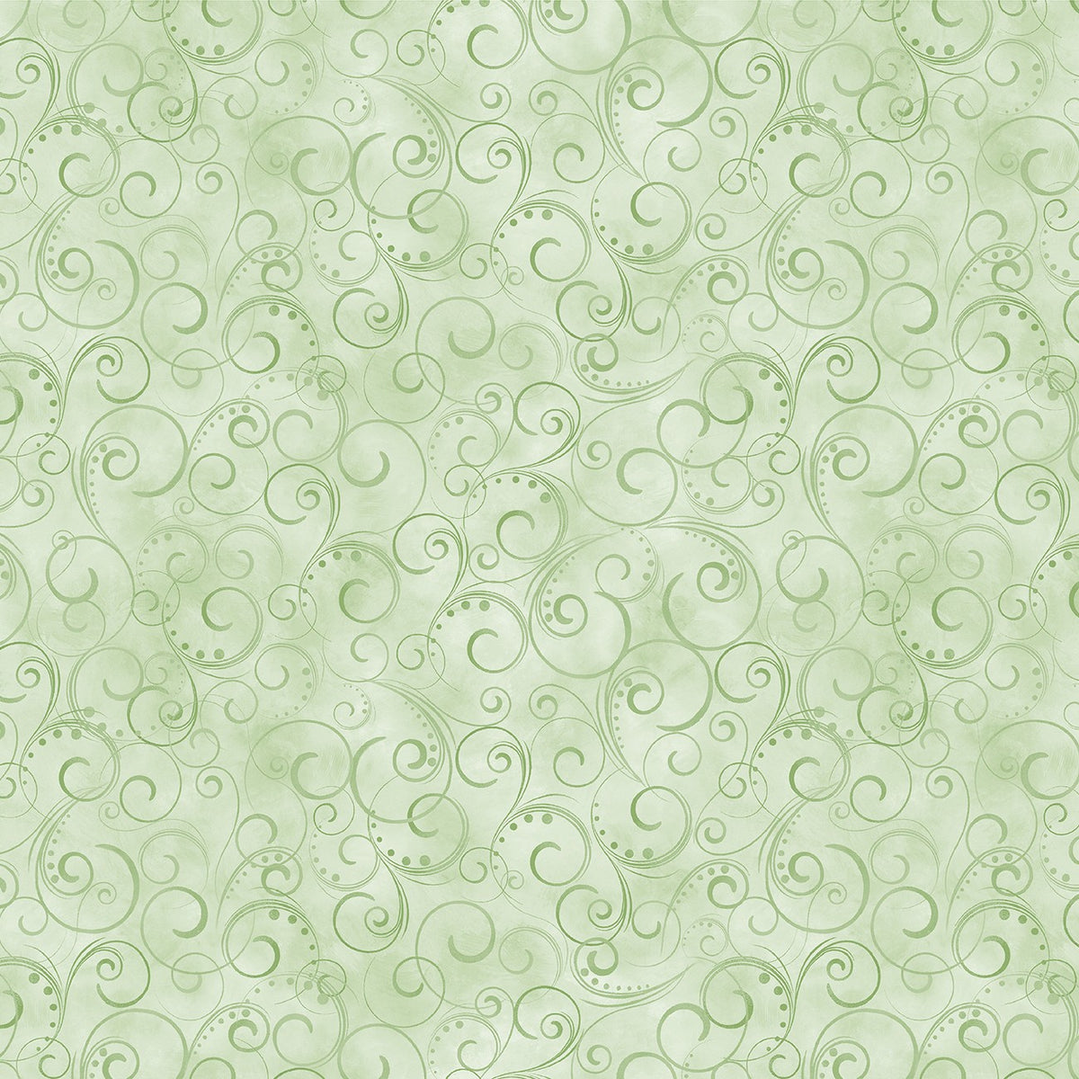 Breezy Scroll in Sage quilting fabric by Benartex