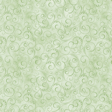 Breezy Scroll in Sage quilting fabric by Benartex