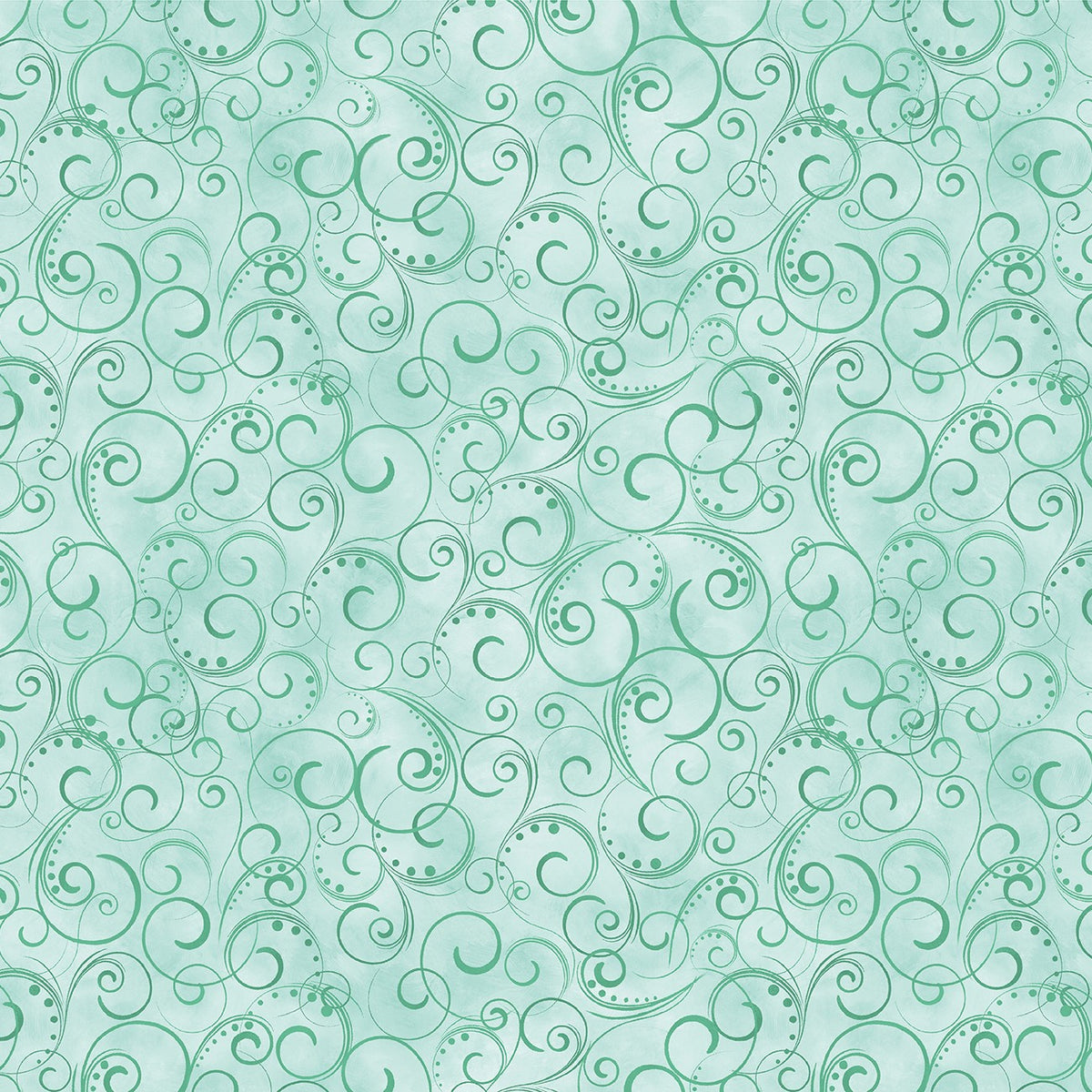 Breezy Scroll in Light Teal quilting fabric by Benartex