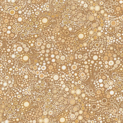 Effervescence Circles and Dots in Ecru quilting fabric by Robert Kaufman