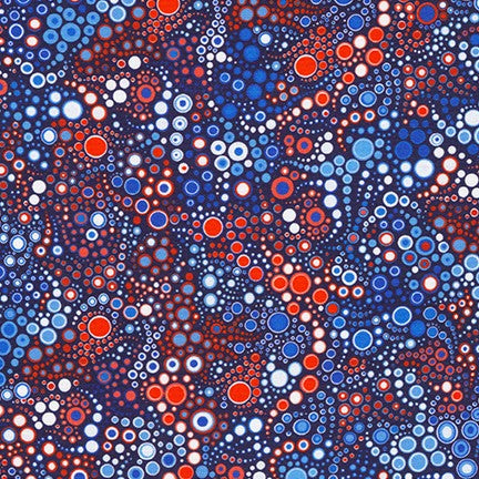 Effervescence Circles and Dots in Americana quilting fabric by Robert Kaufman