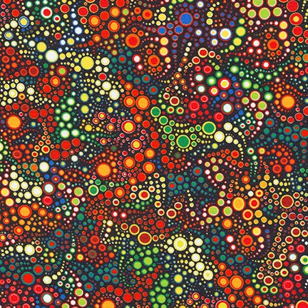Effervescence Circles and Dots in Caribbean quilting fabric by Robert Kaufman
