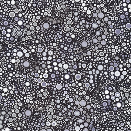 Effervescence Circles and Dots in Graphite quilting fabric by Robert Kaufman