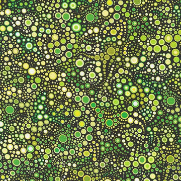 Effervescence Circles and Dots in Emerald quilting fabric by Robert Kaufman