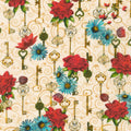 Secret Garden in Natural quilting fabric by Robert Kaufman