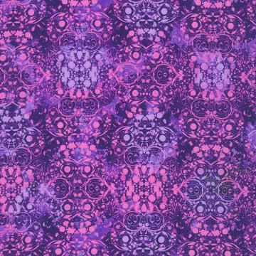 Secret Garden Geometric in Purple quilting fabric by Robert Kaufman