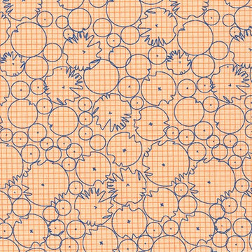 Collection CF Water Lilies in Cantaloupe quilting fabric by Robert Kaufman