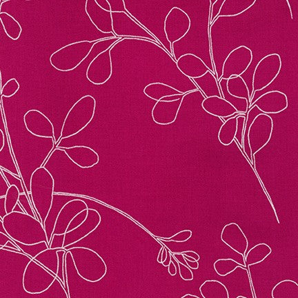 Spring Shimmer Floral in Fuchsia quilting fabric by Robert Kaufman