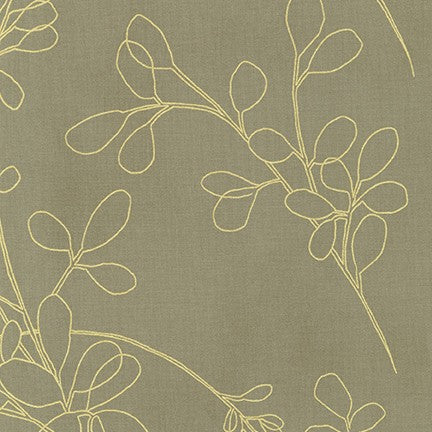 Spring Shimmer Floral in Linen quilting fabric by Robert Kaufman