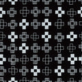 Blueberry Park Plus Sign in Black quilting fabric by Robert Kaufman