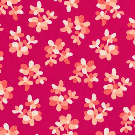 Sunroom Plants in Pomegranate quilting fabric by Robert Kaufman