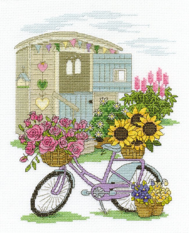 DMC Cross Stitch Kit - Flowery Bicycle