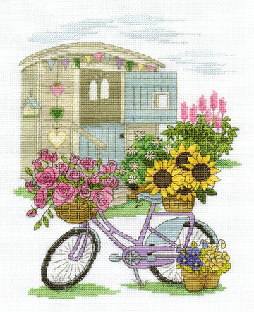 DMC Cross Stitch Kit - Flowery Bicycle