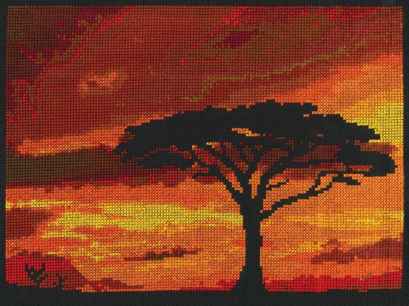 DMC Cross Stitch Kit - Sunset on the Savannah